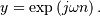 y=\exp\left(j\omega n\right).