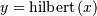 y=\textrm{hilbert}\left(x\right)